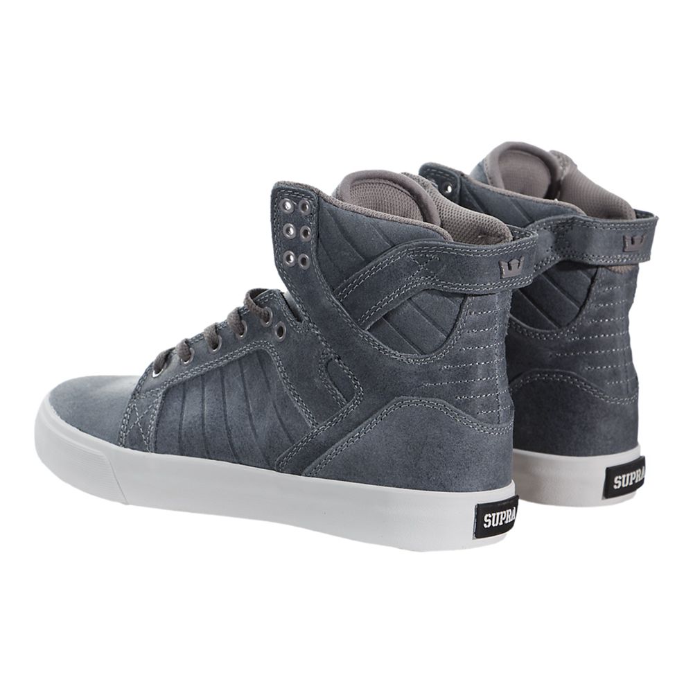 Baskets Montantes Supra SkyTop Bleu Slate Blue/White Homme | QNP-96500538